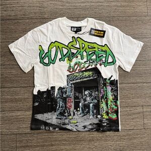 Godspeed Graphic Tee with Green and Black Design